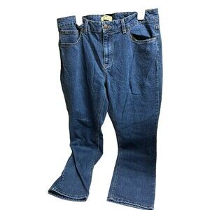 Blue Mountain Women's Blue Jeans Straight Leg 5 Pocket Some Stretch Size 16